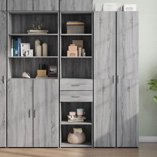 Gossi dulap inalt, gri sonoma, 45x42,5x185 cm, lemn compozit