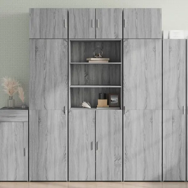 Gossi dulap inalt, gri sonoma, 70x42,5x185 cm, lemn prelucrat