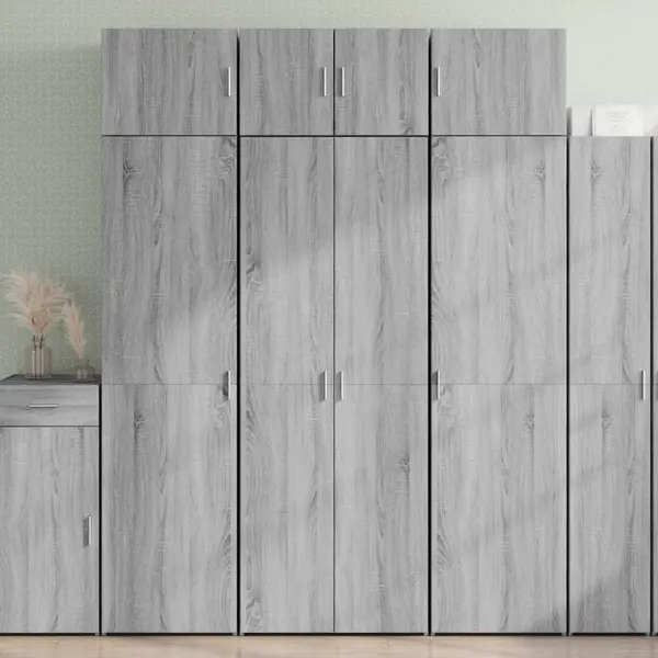 Gossi dulap inalt, gri sonoma, 70x42,5x185 cm, lemn prelucrat