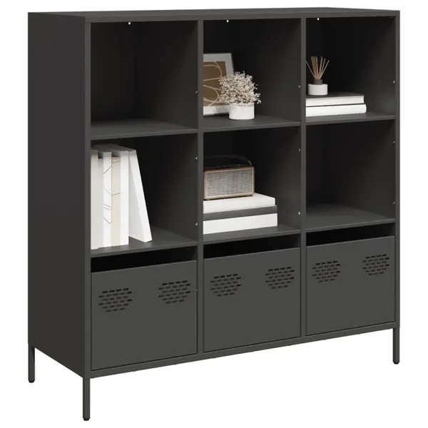 Gossi dulap inalt, negru, 101,5x39x103,5 cm, otel