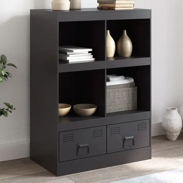 Gossi dulap inalt, negru, 67x39x95 cm, otel