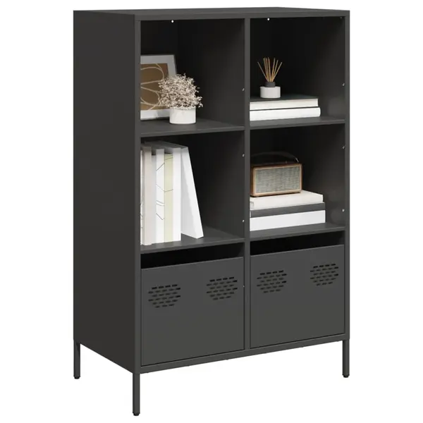 Gossi dulap inalt, negru, 68x39x103,5 cm, otel