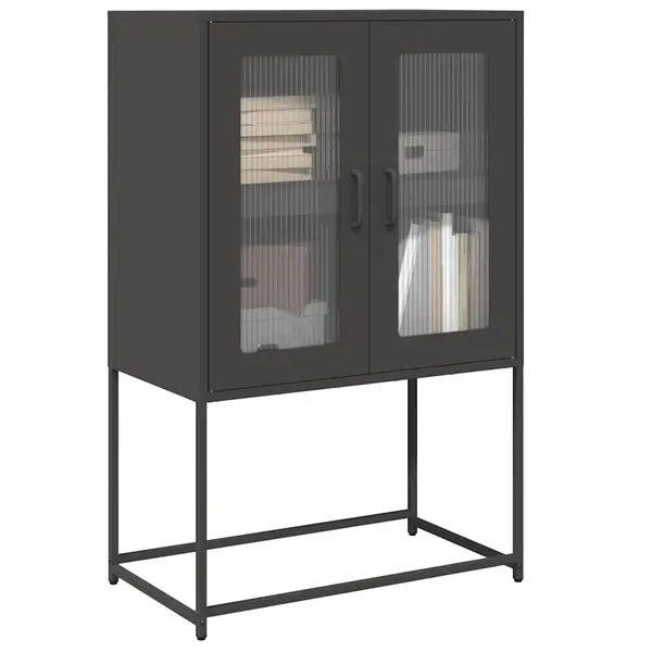 Gossi dulap inalt, negru, 68x39x107 cm, otel