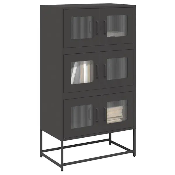 Gossi dulap inalt, negru, 68x39x123 cm, otel