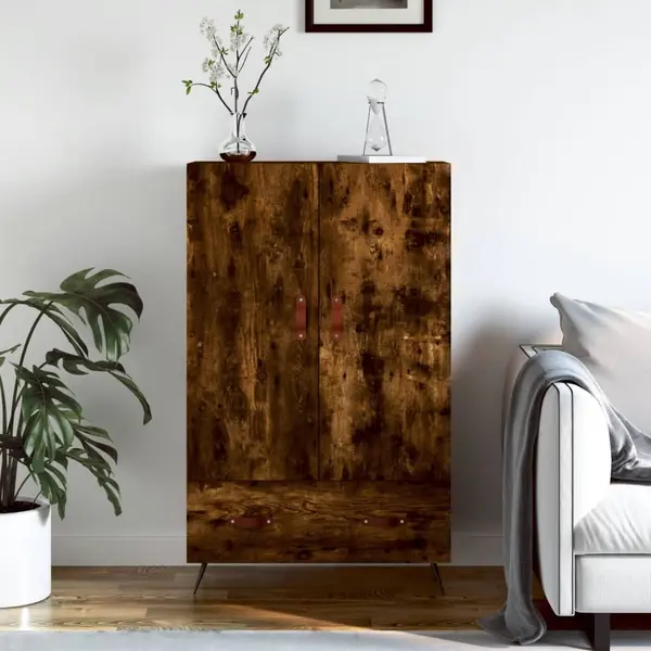 Gossi dulap inalt, stejar afumat, 69,5x31x115 cm, lemn prelucrat