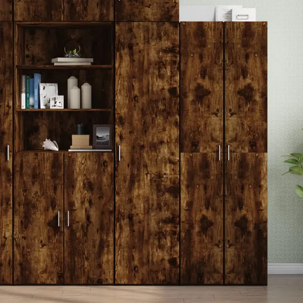Gossi dulap inalt, stejar fumuriu, 45x42,5x185 cm, lemn compozit