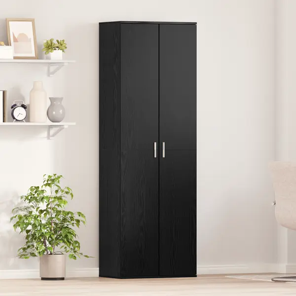 Gossi dulap inalt stejar negru 60x35x180 cm lemn prelucrat