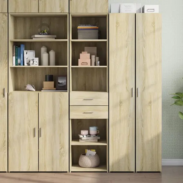 Gossi dulap inalt, stejar sonoma, 45x42,5x185 cm, lemn compozit