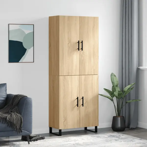 Gossi dulap inalt, stejar sonoma, 69,5x34x180 cm, lemn compozit