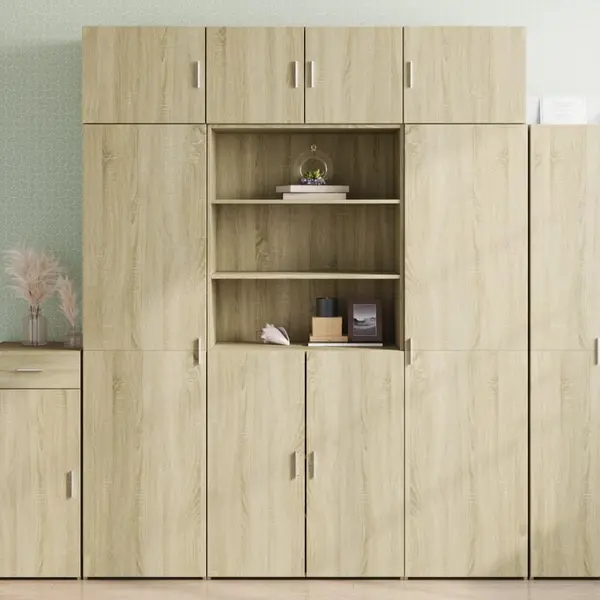 Gossi dulap inalt, stejar sonoma, 80x42,5x185 cm, lemn prelucrat