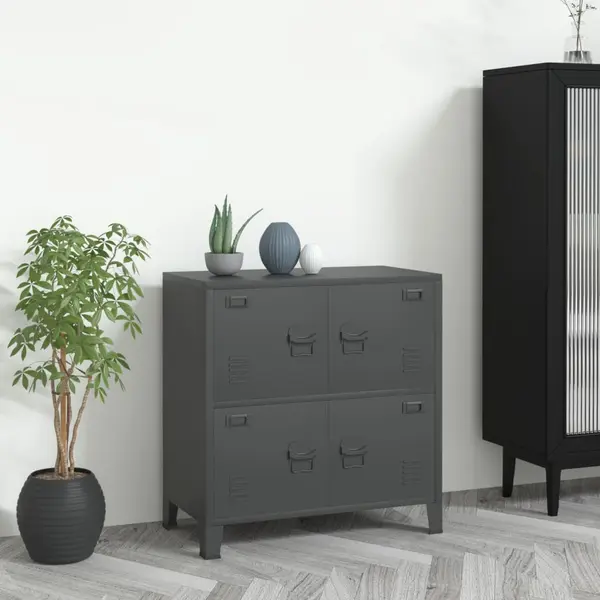 Gossi dulap industrial de depozitare, antracit, 75x40x80 cm, otel
