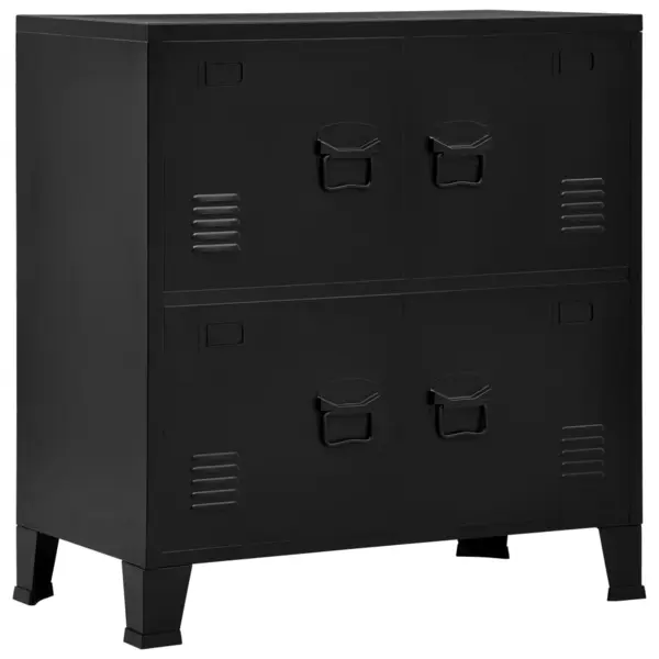 Gossi dulap industrial de depozitare, negru, 75x40x80 cm, otel