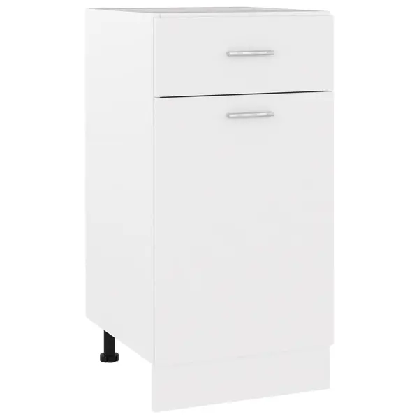 Gossi dulap inferior cu sertar, alb, 40x46x81,5 cm, lemn prelucrat