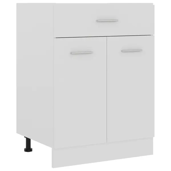 Gossi dulap inferior cu sertar, alb, 60x46x81,5 cm, lemn prelucrat