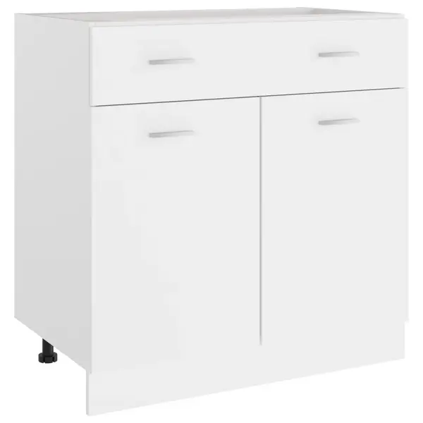 Gossi dulap inferior cu sertar, alb, 80x46x81,5 cm, lemn prelucrat
