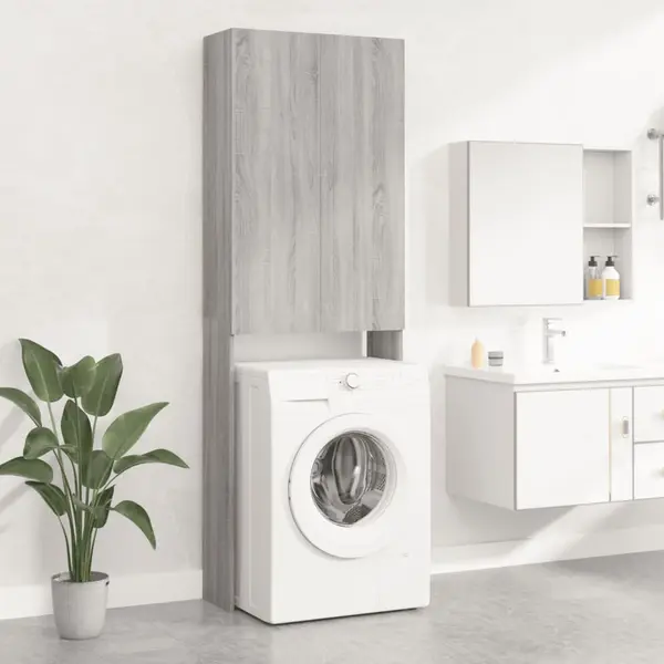 Gossi dulap masina de spalat, gri sonoma, 64x25,5x190 cm