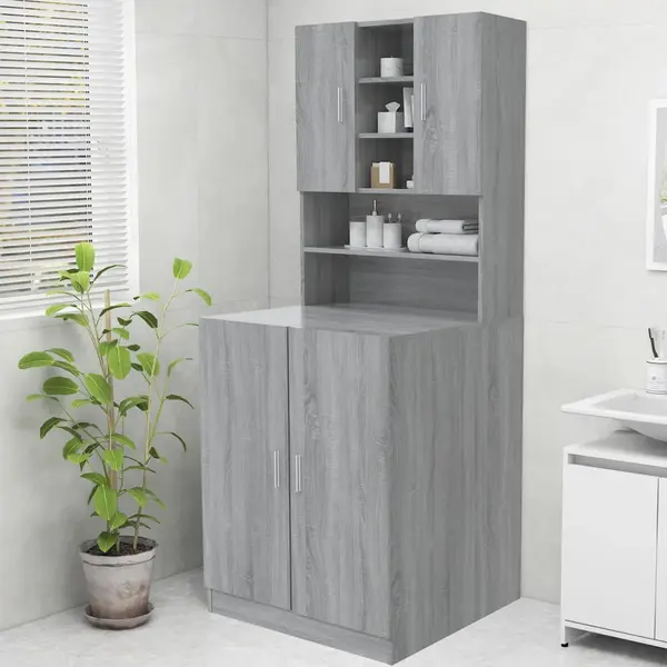 Gossi dulap masina de spalat, gri sonoma, 70,5x25,5x90 cm