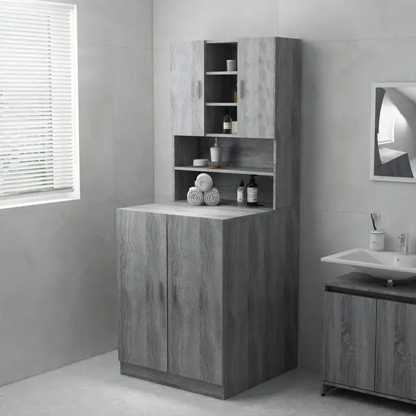 Gossi dulap masina de spalat, gri sonoma, 71x71,5x91,5 cm