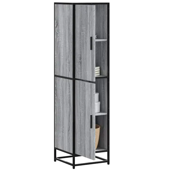 Gossi dulap nalt gri sonoma 35,5x35x139 cm lemn prelucrat