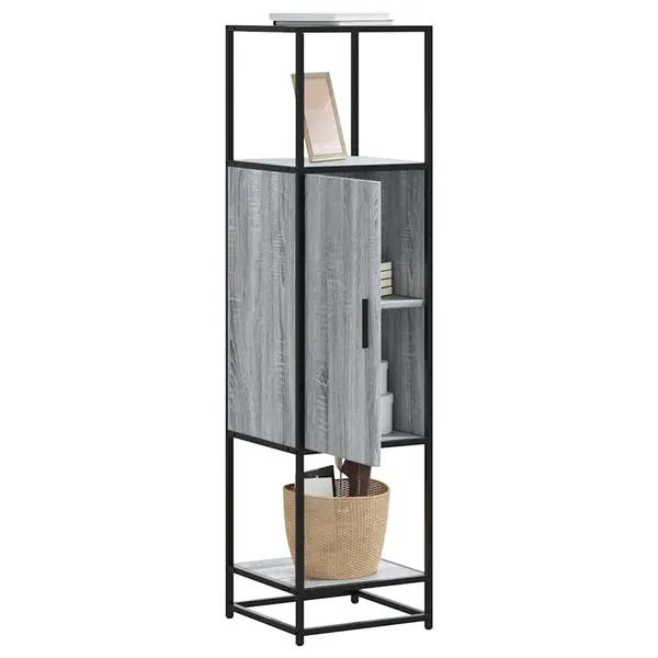 Gossi dulap nalt gri sonoma 35,5x35x139 cm lemn prelucrat