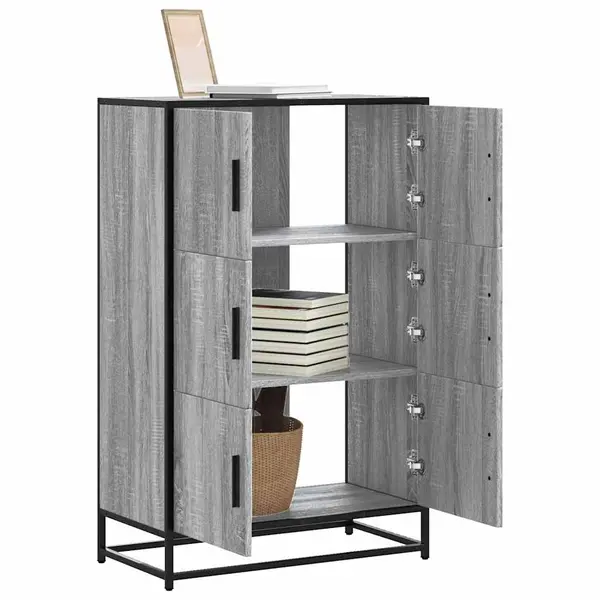 Gossi dulap nalt gri sonoma 68x35x106,5 cm lemn prelucrat