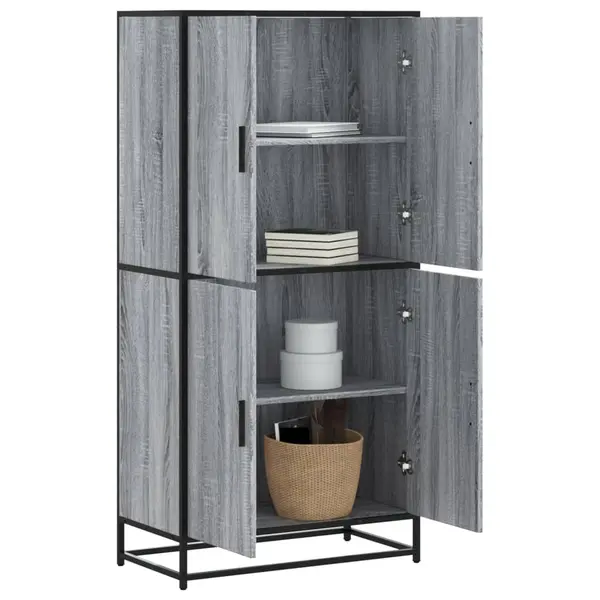 Gossi dulap nalt gri sonoma 68x35x139 cm lemn prelucrat