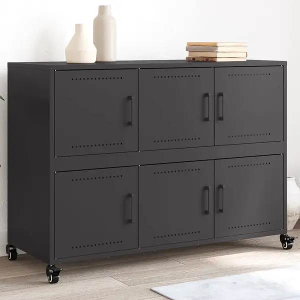 Gossi dulap, negru, 100,5x39x72 cm, otel