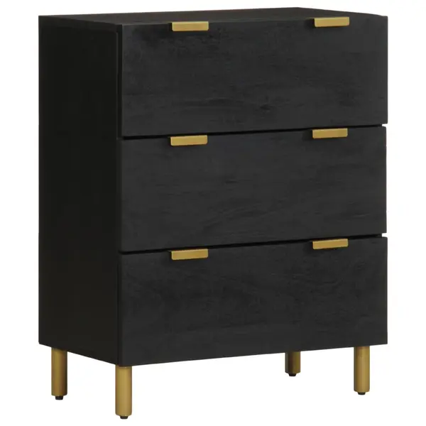 Gossi dulap, negru, 60x33x75 cm, lemn prelucrat