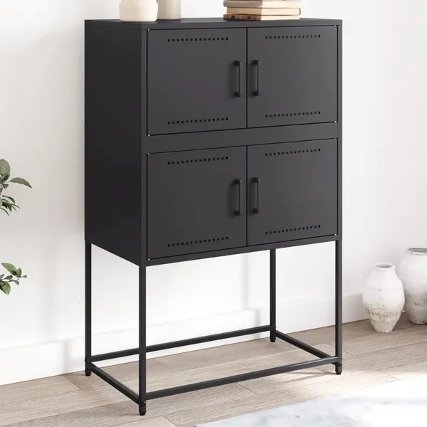 Gossi dulap, negru, 68,5x38,5x107 cm, otel