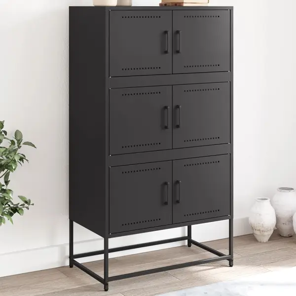 Gossi dulap, negru, 68,5x38,5x123,5 cm, otel