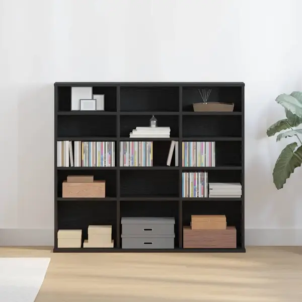 Gossi dulap pentru cd-uri, stejar negru, 100,5x23x89,5 cm