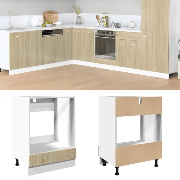 Gossi dulap pentru cuptor, stejar sonoma, 60 x 46 x 81,5 cm, pal