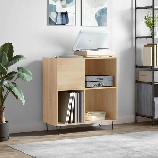 Gossi dulap pentru discuri stejar sonoma 84,5x38x89 cm lemn compozit