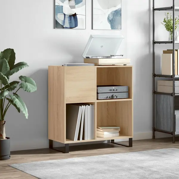 Gossi dulap pentru discuri stejar sonoma 84,5x38x89 cm lemn compozit