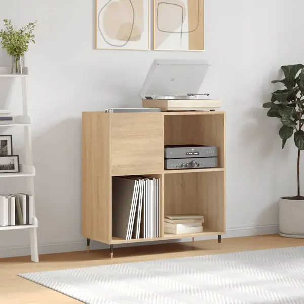 Gossi dulap pentru discuri stejar sonoma 84,5x38x89 cm lemn compozit