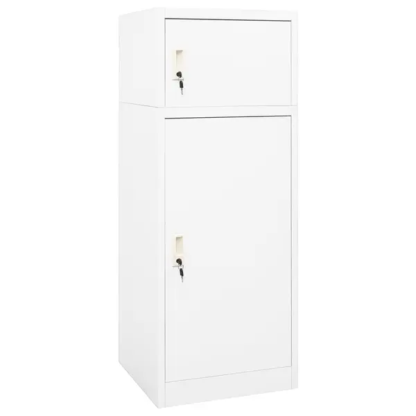 Gossi dulap pentru sa, alb, 53x53x140 cm, otel