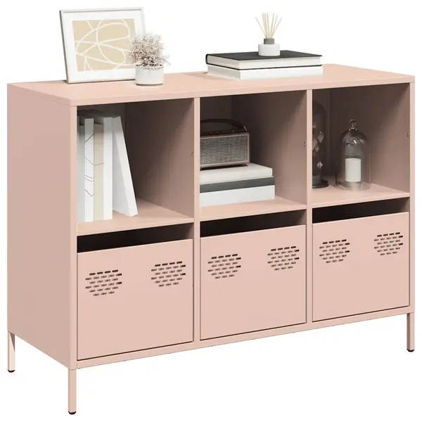 Gossi dulap, roz, 101,5x39x73,5 cm, otel laminat la rece