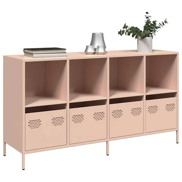 Gossi dulap, roz, 135x39x73,5 cm, otel laminat la rece