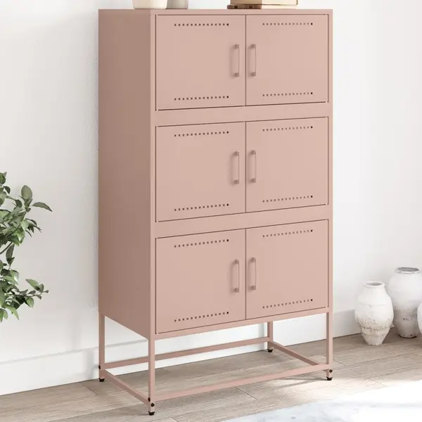 Gossi dulap, roz, 68,5x38,5x123,5 cm, otel