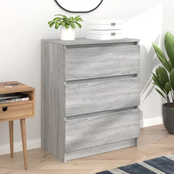 Gossi dulap, sonoma gri, 60x35x76 cm, lemn prelucrat