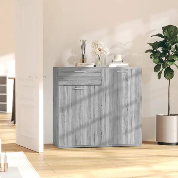 Gossi dulap, sonoma gri, 80x36x75 cm, lemn compozit