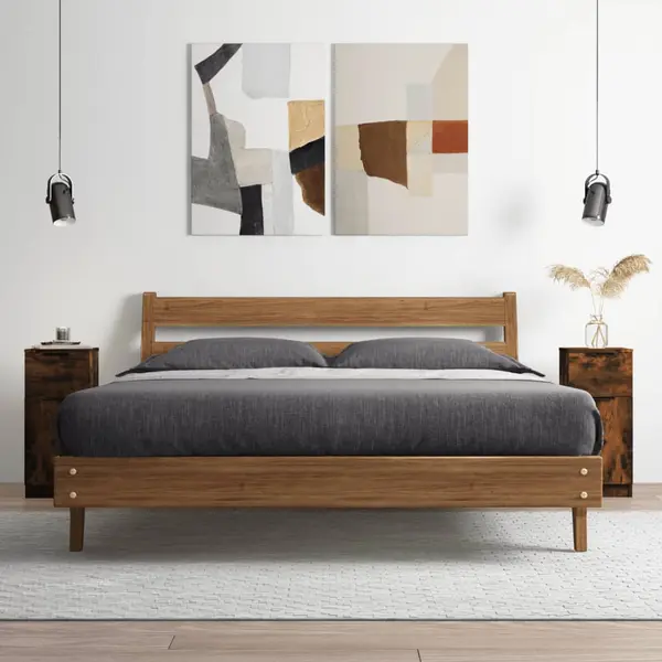 Gossi dulap, stejar fumuriu, 30x30x70 cm, lemn prelucrat