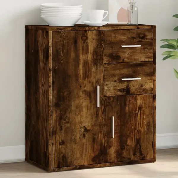 Gossi dulap, stejar fumuriu, 60x31x70 cm, lemn prelucrat