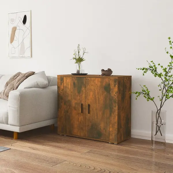 Gossi dulap, stejar fumuriu, 80x33x70 cm, lemn compozit