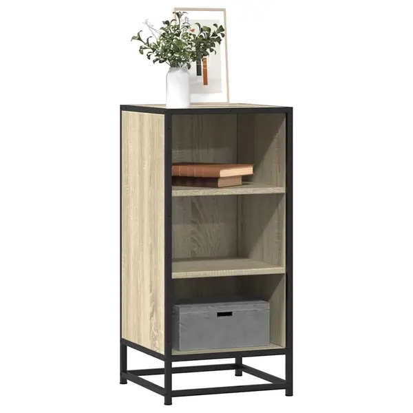Gossi dulap, stejar sonoma, 35,5x35x76 cm, lemn prelucrat si metal