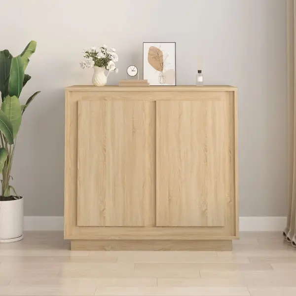 Gossi dulap, stejar sonoma, 80x34x75 cm, lemn prelucrat