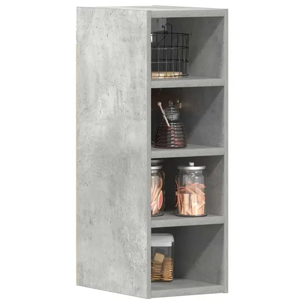 Gossi dulap suspendat, gri beton, 20x29,5x60 cm, lemn prelucrat