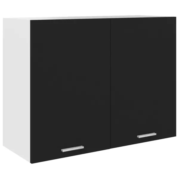 Gossi dulap suspendat, negru, 80 x 31 x 60 cm, lemn prelucrat