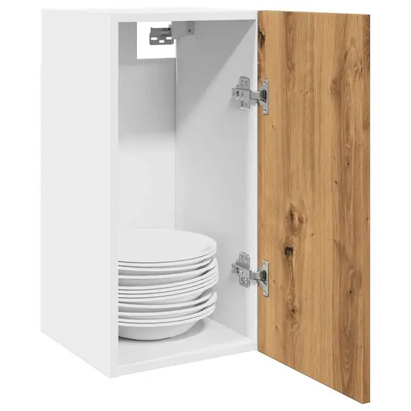 Gossi dulap suspendat, stejar artizanal, 30x31x60 cm, lemn prelucrat