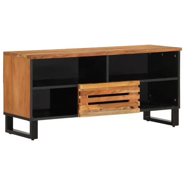 Gossi dulap tv, 100x34x46 cm, lemn masiv de acacia